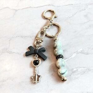 Silver & Black Detachable Keychain